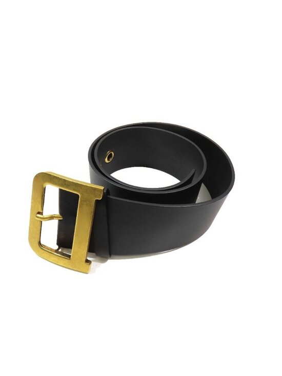 Dior D Buckle Quake Leather Waist Mark Belt 75 Black Gold main image 5